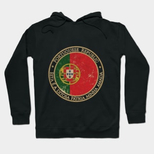 Vintage Portugal Portuguese Republic Europe European EU Flag Hoodie